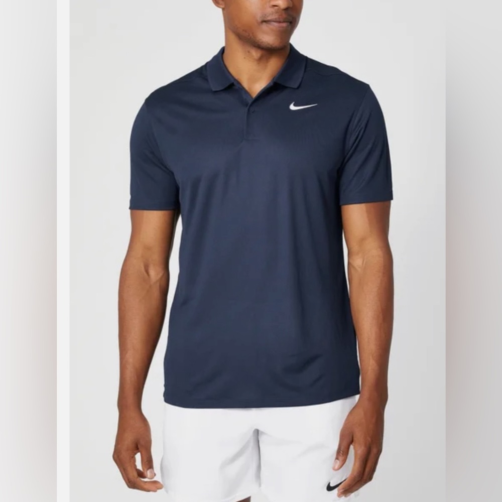 Nike Dri-Fit Navy Blue Golf Polo Size Large NWT